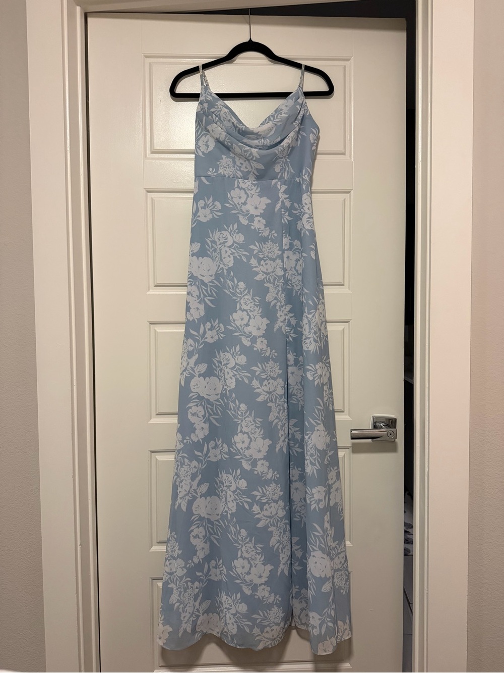 Revelry Ember Chiffon Sky Blue Bouquet Dress